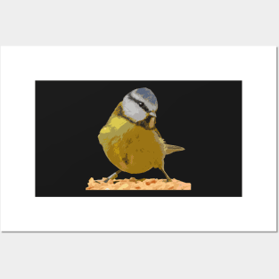 Blue Tit Cutout Art Posters and Art